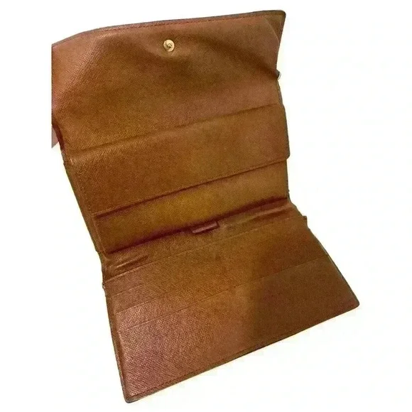 Authentic Louis Vuitton Monogram Porte Tresor Vintage Distressed M61215 Wallet - Picture 9 of 11